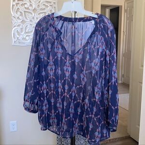 Charlotte Russe Sheer Blouse Size XL